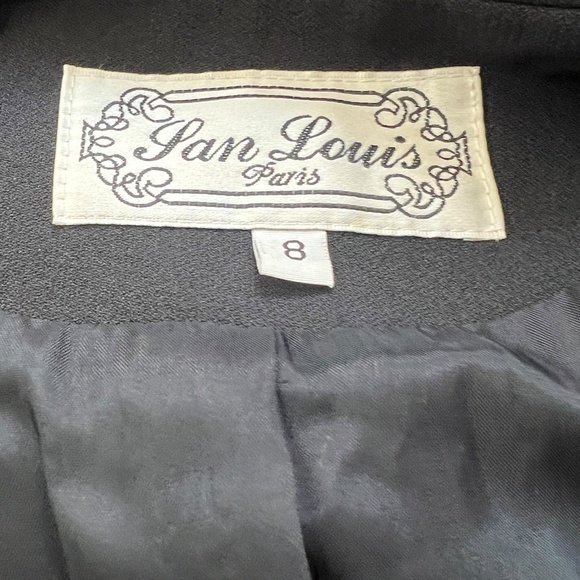 Vintage | San Louis Paris | Black Tuxedo-Style Blazer - Picture 6 of 7